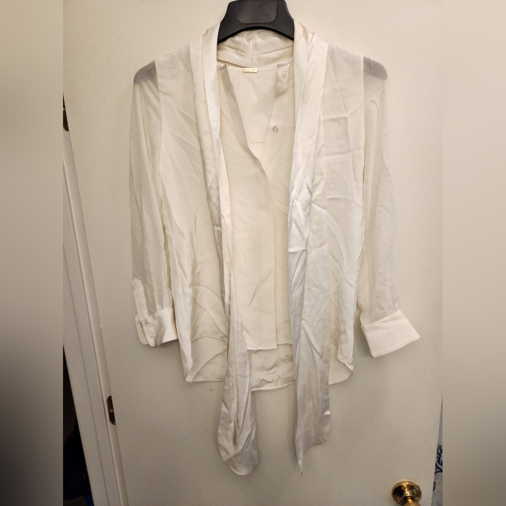 adam lippes lee blouse in silk crepe size 0